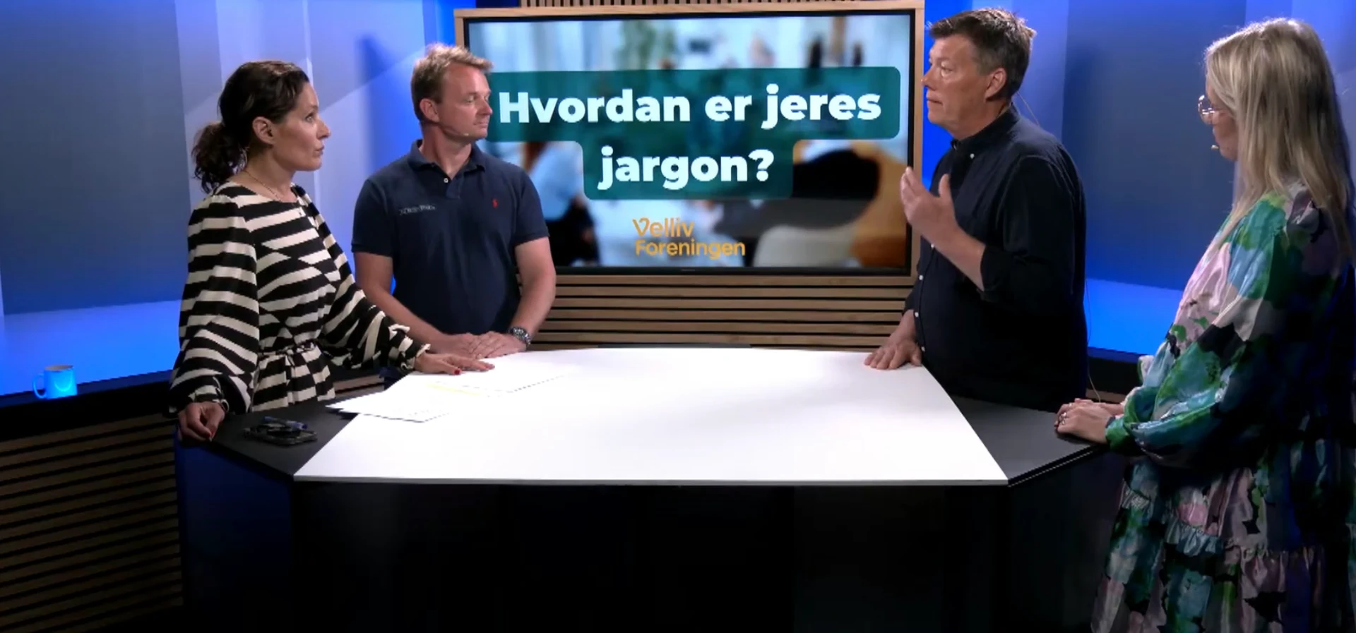 Paneldiskussion under Velliv Foreningens online event om jargon og kommunikation